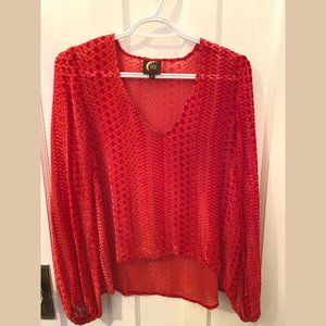 Red Velvet Blu Moon Top - Size Small